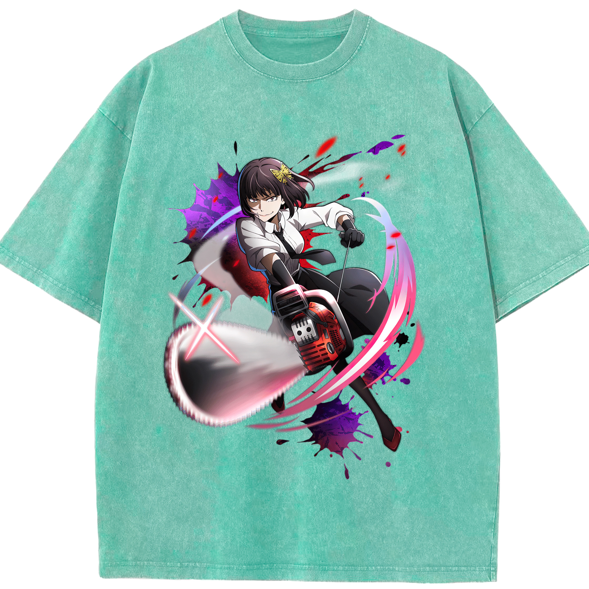 （画像用） 文豪ストレイドッグス Bungo Stray Dogs 綿100% ヴィンテージ風 半袖Tシャツ（フロントプリント）